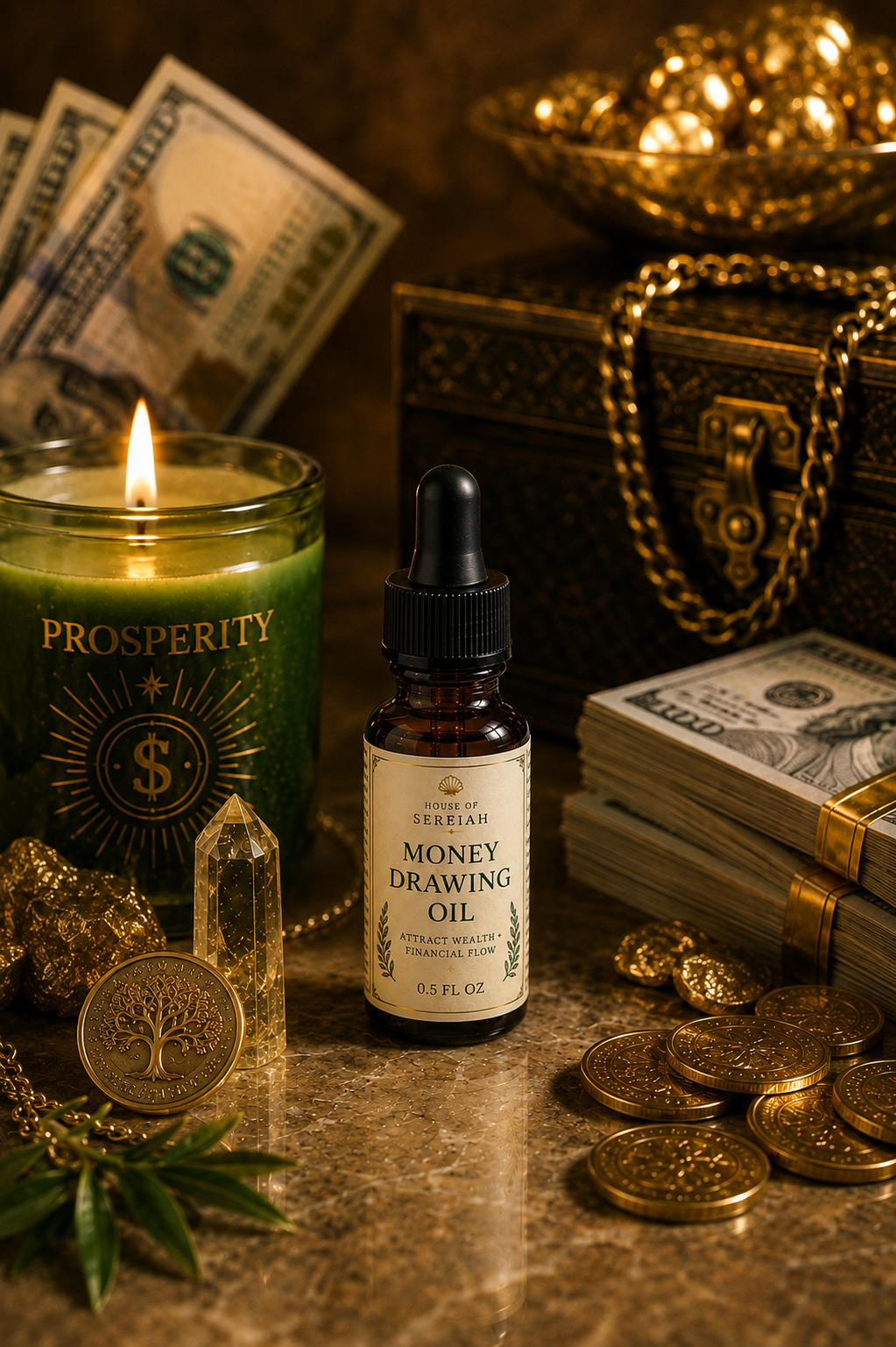 Money drawing prosperity oil