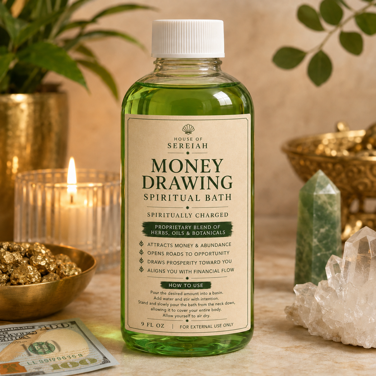 Money drawing bath