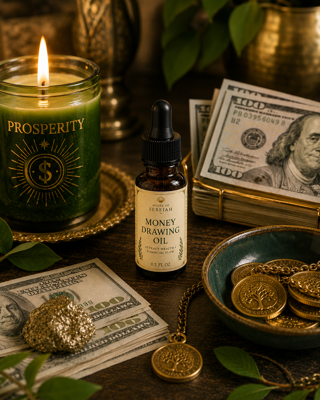 Money drawing prosperity oil